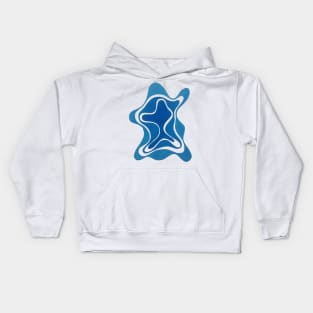 blue blob Kids Hoodie